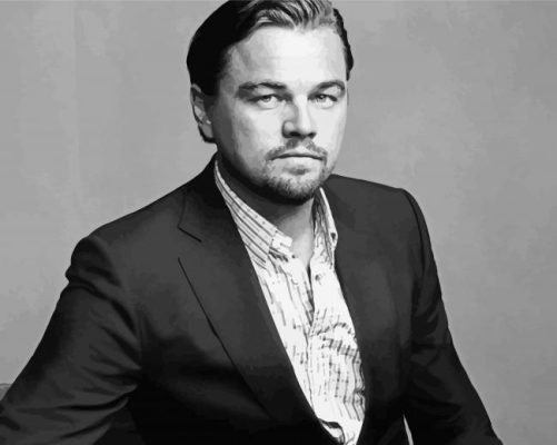 Monochrome Leonadro Dicaprio Wolf Of Wall Street Paint By Numbers