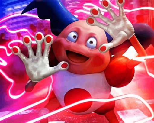 Mr Mime Pokemon Art Paint By Numbers