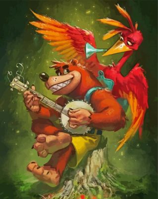 Banjo Kazooie Game Art Paint By Numbers