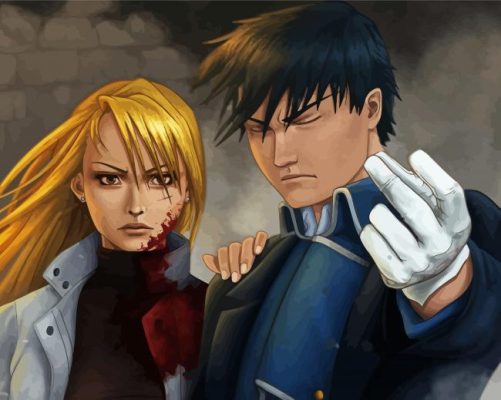 Riza Hawkeye And Roy Mustang Paint By Numbers