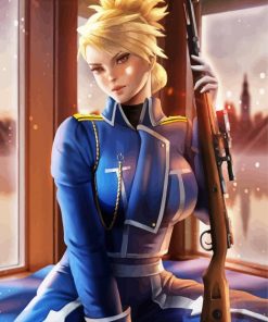 Riza Hawkeye From Fullmetal Alchemist Anime Paint By Numbers