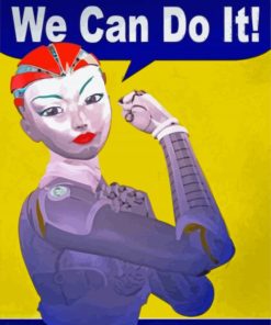 Robot Lady We Can Do It Paint By Numbers