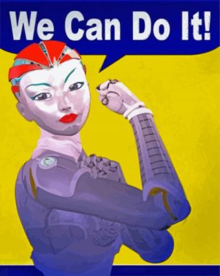 Robot Lady We Can Do It Paint By Numbers