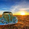 Rusty VW Car Sunset Paint By Numbers