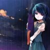 Sad Girl Anime Under Rain Paint By Numbers