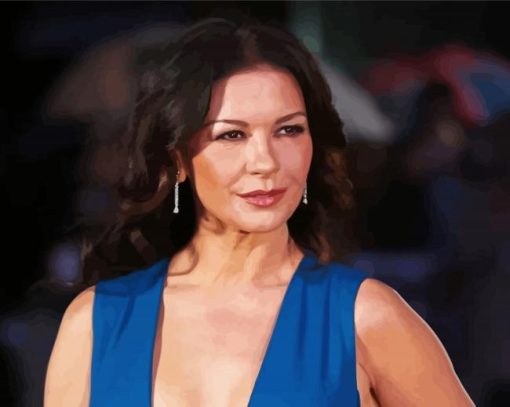 Stunning Catherine Zeta Jones Paint By Numbers