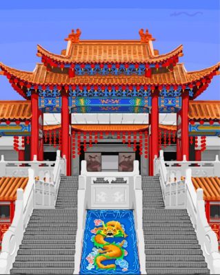 Thean Hou Temple Malaysia Paint By Numbers