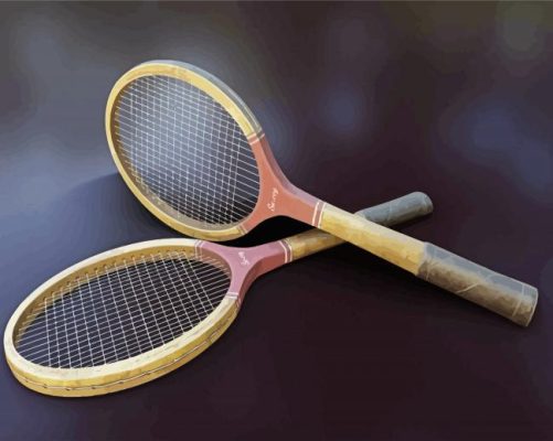 Two Squash Racquet Paint By Numbers