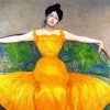 Woman In Yellow Dress By Max Kurzweil Paint By Numbers