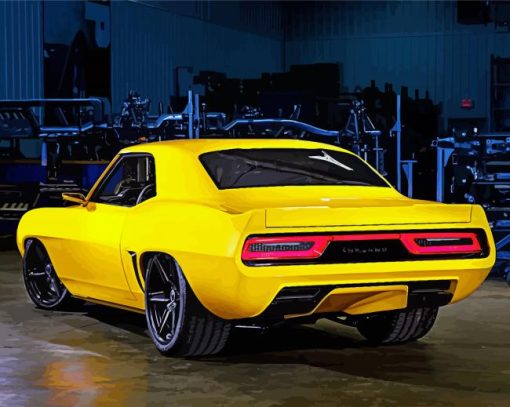 Yellow 69 Camaro Paint By Numbers