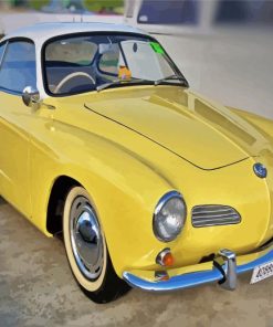 Yellow Karmann Ghia Paint By Numbers