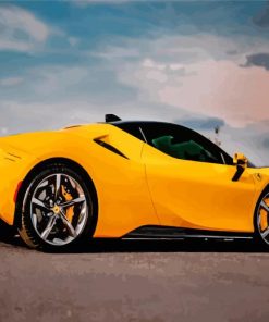 Yellow Luxury Car Paint By Numbers