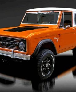 1972 Orange Ford Bronco Paint By Numbers