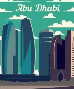 Abu Dhabi UAE Poster Paint By Numbers