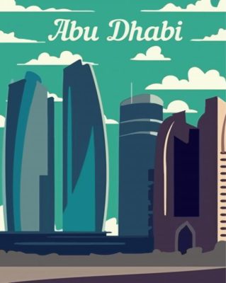 Abu Dhabi UAE Poster Paint By Numbers