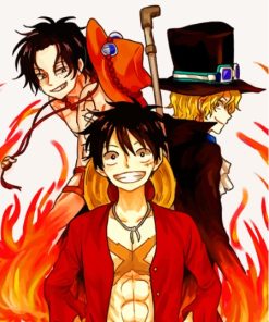 Ace Luffy Sabo One Piece Manga Paint By Numbers