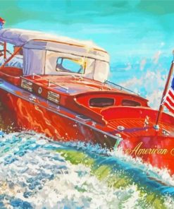 American Vintage Boat Paint By Numbers