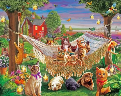 Animals In The Garden Paint By Numbers