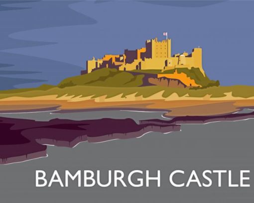 Bamburgh Castle Poster Paint By Numbers