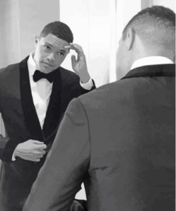 Black And White Trevor Noah African Comedian Paint By Numbers