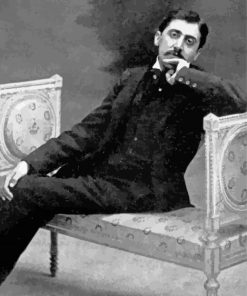 Black And White Marcel Proust Paint By Numbers