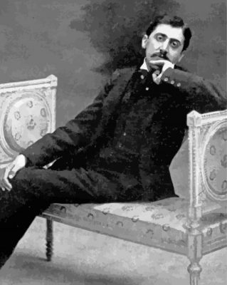 Black And White Marcel Proust Paint By Numbers