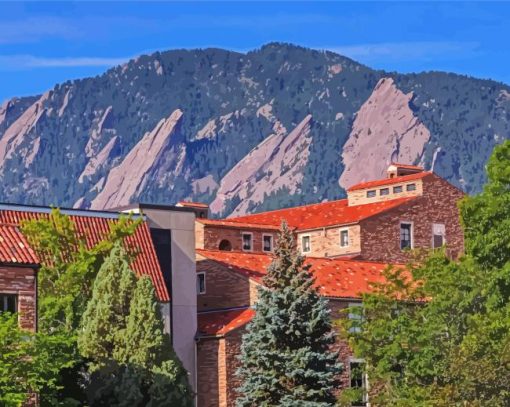 Boulder Buildings In Colorado Paint By Numbers