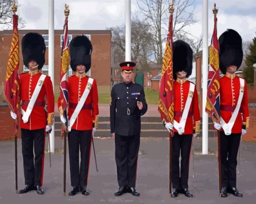 British Grenadier Guards At Windsor Castle Paint By Numbers