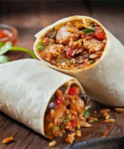 Burrito Food Paint By Numbers