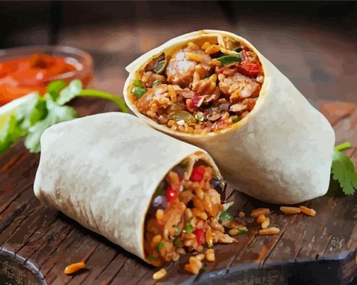 Burrito Food Paint By Numbers