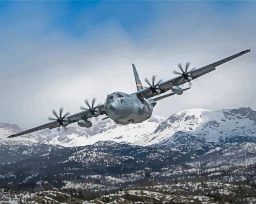 C 130 Plane Hercules Paint By Number