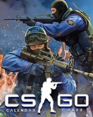 CS Go Video Game Poster Paint By Numbers