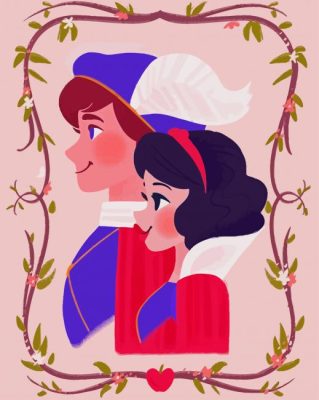 Cartoon Snow White And Prince Charming Paint By Numbers