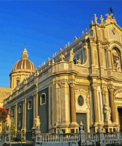Cathedral Of Sant Agata In Catania Sicily Paint By Numbers