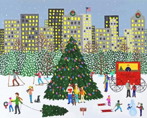 City Christmas Paint By Numbers