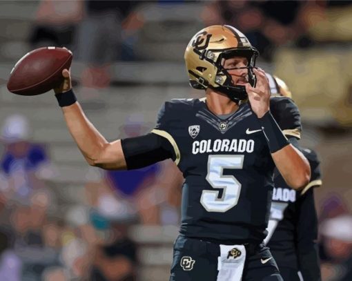 Colorado Buffaloes Football Player Paint By Numbers