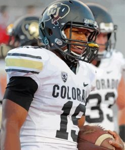 Colorado Buffaloes Footballer Paint By Numbers