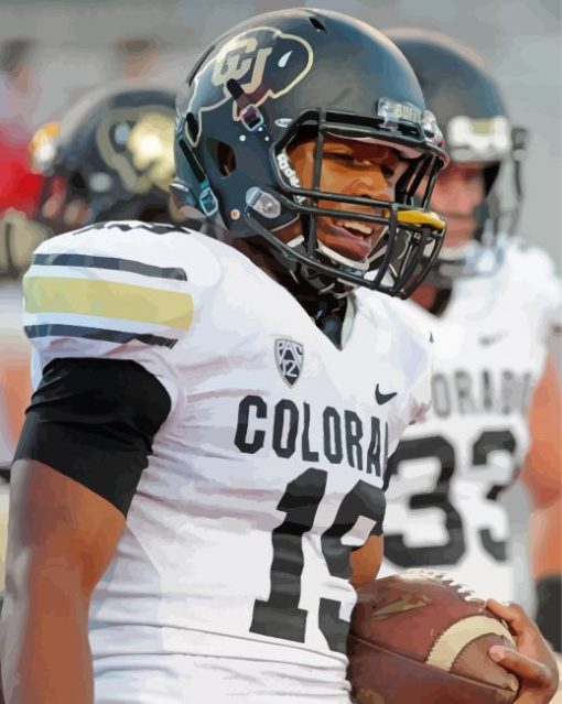 Colorado Buffaloes Footballer Paint By Numbers