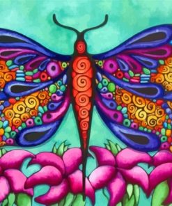 Colorful Whimsical Butterfly Paint By Numbers