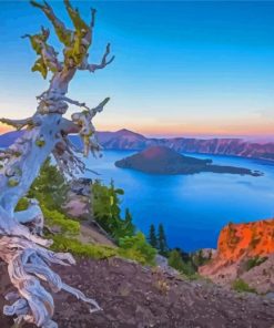 Crater Lake View Paint By Numbers