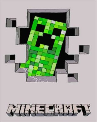 Creeper Minecraft Poster Paint By Numbers