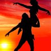Dancing Couple In The Beach Sunset Paint By Numbers