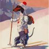 Dog Skiing In Snow Paint By Numbers
