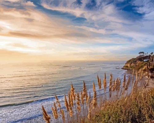 Encinitas Beach Paint By Numbers