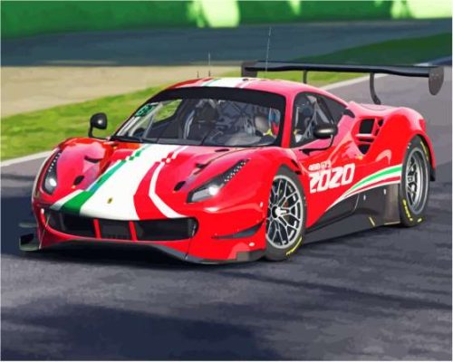 Ferrari 488 GT3 Car Paint By Numbers