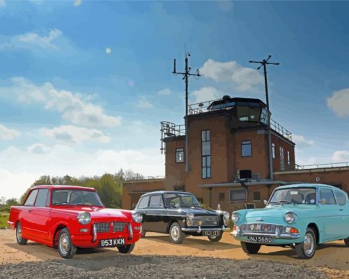 Ford Anglia Cars Paint By Numbers