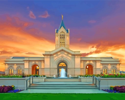 Fort Collins Colorado Temple Paint By Numbers