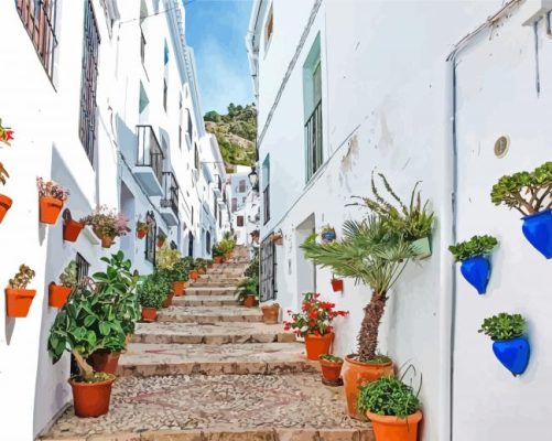 Frigiliana Town Spain Paint By Numbers