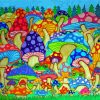 Frogs And Mushrooms Paint By Numbers