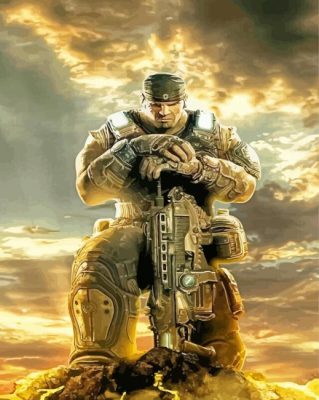 Gears Of War Marcus Fenix Paint By Numbers